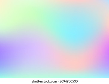 Holographic Texture. Abstract Gradient. Shiny Concept. Blur Creative Template. Hologram Gradient. Bright Cover. Purple Metal Background. Minimal Light. Blue Holographic Texture