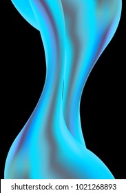 Holographic Texture. Bright Glossy Dense Liquid in Holographic Style. Illustration. Futuristic Liquid. Holographic Foil for Fashion Flyer, Brochure Design, Web Design, Cover. Futuristic Abstraction.