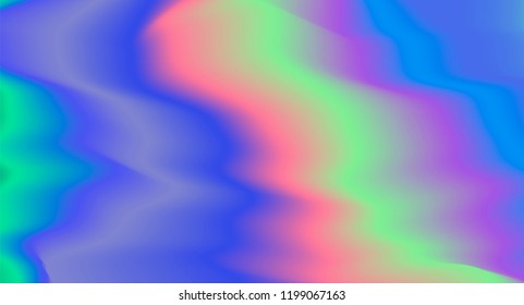 Holographic texture with colorful stains. Psychedelic trippy tie-dye style vector illustration.