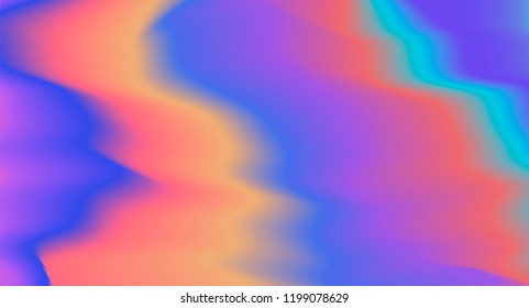 Holographic texture with colorful stains. Psychedelic trippy tie-dye style vector illustration.
