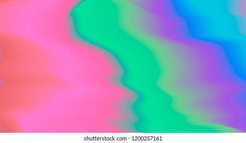 Holographic texture with colorful stains. Psychedelic trippy tie-dye style vector illustration.