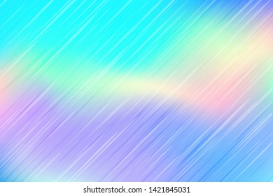 Holographic texture cool gradient vector design. Hologram texture gradient party poster background. Holographic color neon rainbow background. Fluid liquid gradient music poster backdrop template.