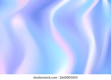 Holographic Texture With Foil Rainbow Shine, Orange Prism Overlay And Wave, Abstract Liquid Background Pattern, Vector Design With 3D Iridescent Effect, Colorful Gradient Surface And Futuristic Art