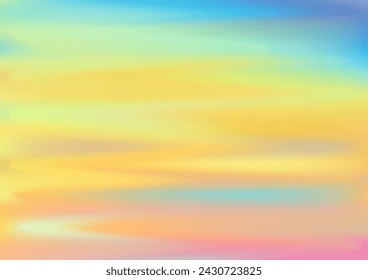 Holographic texture gradient background vector design. Neon spectrum hologram magic cover. Party banner blurry backdrop. Blur radiance abstract pattern. Modern holography wallpaper.