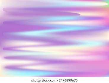 Holographic texture gradient background vector design. Iridescent hologram vibrant cover. Party banner blurry backdrop. Light brilliance abstract pattern. Futuristic holography digital wallpaper.