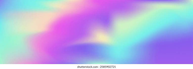 Holographic Texture. Iridescent Background. Digital Cover. Blur Creative Illustration. Blue Retro Gradient. Vintage Paper. Abstract Gradient. Shiny Pattern. Pink Holographic Texture