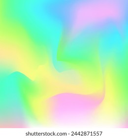 Holographic Texture. Iridescent Background. Tie Dye Blur Background. Retro Card. Plastic Cover. Pop Pattern. Neon Gasoline Brochure. Abstract Gradient. Green Holographic Texture