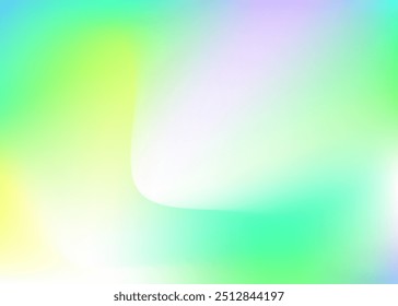 Textura holográfica. Vetor de metal. Fundo de gasolina brilhante. Gradiente Iridescente. Plano de Fundo do Hippy Neon. Cobertura Metálica. Malha macia. Holograma de fundo. Textura holográfica verde