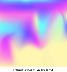 Holographic Texture. Pink Shiny Gradient. Hipster Flyer. Retro Poster. Pearlescent Background. Pop Multicolor Brochure. Iridescent Background. Unicorn Mesh. Violet Holographic Texture