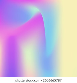 Holographic Texture. Pop Surface. Pink Neon Gradient. Trendy Card. Chrome Foil. Shiny Futuristic Template. Hologram Background. Abstract Background. Blue Holographic Texture