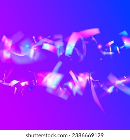 Holographic Texture. Purple Disco Effect. Cristal Background. Metal Flare. Holiday Foil. Blur Multicolor Decoration. Surreal Art. Light Glare. Violet Holographic Texture