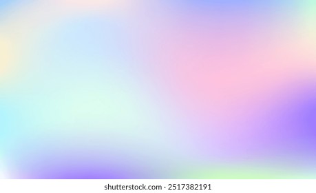 Holographic Texture. Purple Shiny Gradient. Pearlescent Background. Chrome Foil. Blur Futuristic Illustration. Modern Mesh. Abstract Background. Pop Shapes. Pink Holographic Texture