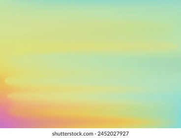 Holographic texture rainbow backdrop vector design. Iridescent hologram vibrant cover. Party banner surreal backdrop. Blur radiance abstract pattern. Colorful holography wallpaper.