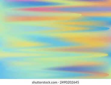 Holographic texture rainbow backdrop vector design. Pearlescent hologram dreamy cover. Party banner glitch backdrop. Blur radiance abstract pattern. Modern holography surface.