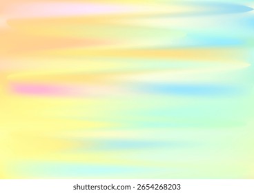 Holografische Textur Regenbogen Hintergrund Vektordesign. Perlmutthologramm verträumte Abdeckung. Party Banner glitch Hintergrund. Lichtbrillanz abstraktes Muster. Moderne Holografie Tapete.