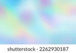 Holographic texture. Rainbow foil. Iridescent, background. Holo gradient. Hologram shine effect. Pearlescent metal sparkly surface for design prints. Pastel color. Neon wallpaper. Vector illustration