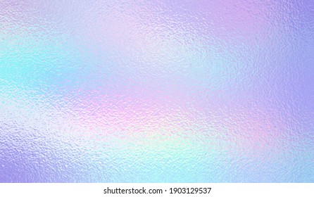 Holographic texture. Rainbow foil. Iridescent, background. Holo gradient. Hologram shine effect. Pearlescent metal sparkly surface for design prints. Pastel color. Glitter silver soft tones. Vector  - Shutterstock ID 1903129537