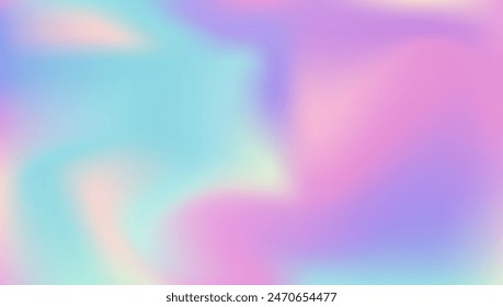 Holografische Textur. In: Rainbow Paper. In: Violet Neon Gradient. Minimale Flüssigkeit. Irisierender Farbverlauf. Banner verschwimmen. Glänzende Spectrum Vorlage. Abstrakter Hintergrund. Lila holografische Textur