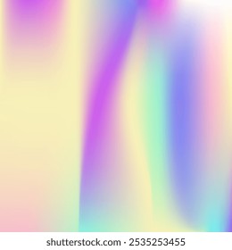 Holographic Texture. Retro Banner. Neon Multicolor Backdrop. Graphic Fluid. Liquid Mesh. Iridescent Gradient. Blue Blur Background. Abstract Background. Pink Holographic Texture