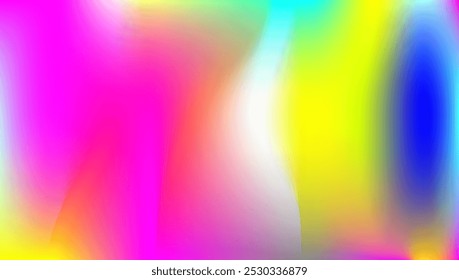 Holographic Texture. Retro Geometry Invitation. Violet Blur Background. Rainbow Light. Neon Pattern. Abstract Gradient. Fantasy Card. Hologram Background. Pink Holographic Texture
