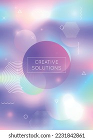 Holographic Texture. Round Poster. Minimalist Presentation. Light Iridescent Magazine. Simple Dots. Violet Shiny Background. Digital Pattern. Summer Flyer. Purple Holographic Texture