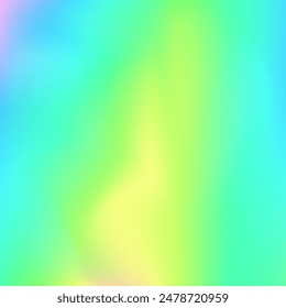 Holographic Texture. Vibrant Card. Retro Foil. Abstract Background. Metal Shapes. Hippie Soft Gradient. Neon Holography Template. Hologram Background. Blue Holographic Texture