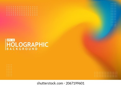 Holographic Theme Background Design, Perfect For Website Decoration, Walpapers, Etc