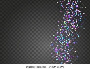 Holographic Tinsel. Purple Laser Effect. Modern Poster. Glare Surprise Cristals. Carnival Glitter. Party Paper. Light Pattern. Digital Dust. Pink Holographic Tinsel