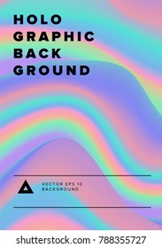 Holographic vaporwave background with rainbow iridescent strains.
