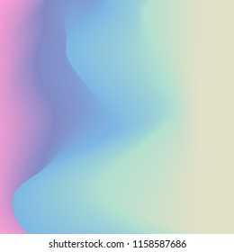 Holographic vector background. Abstract soft pastel colors backdrop. Trendy creative vector cosmic gradient. 
