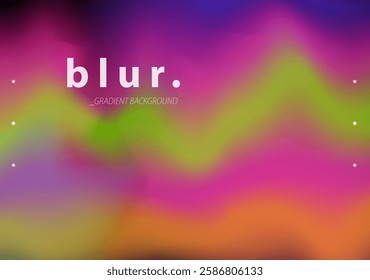 Holographic vector background with a blur effect in vibrant colors. Modern and abstract design suitable for digital projects.