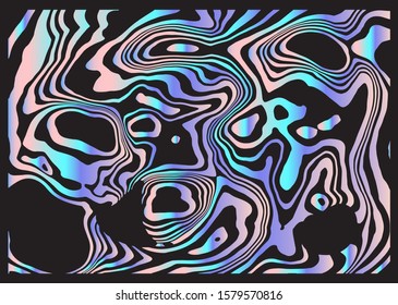 Holographic vector background with glitched stains in retrofuturistic Vaporwave, synthwave, retrowave Yesterday’s tomorrow style of 80s-90s. Generative glitched surface in neon color tones.