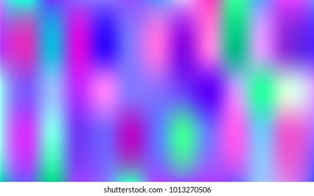 Holographic Vector Background. Iridescent Foil. Glitch Hologram. Pastel neon rainbow. Ultraviolet metallic paper. Template for presentation. Cover to web design.  Abstract colorful gradient. 