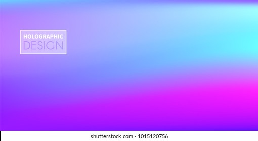 Holographic Vector Background. Iridescent Foil. Glitch Hologram. Pastel neon rainbow. Ultraviolet metallic paper. Template for presentation. Cover to web design.  Abstract colorful gradient. 