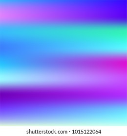 Holographic Vector Background. Iridescent Foil. Glitch Hologram. Pastel neon rainbow. Ultraviolet metallic paper. Template for presentation. Cover to web design.  Abstract colorful gradient. 