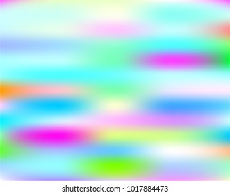Holographic Vector Background. Iridescent Foil. Glitch Hologram. Pastel neon rainbow. Ultraviolet metallic paper. Template for presentation. Cover to web design.  Abstract colorful gradient. 