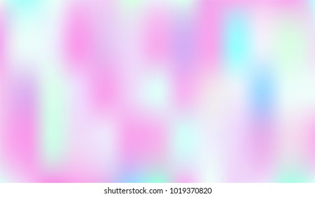 Holographic Vector Background. Iridescent Foil. Glitch Hologram. Pastel neon rainbow. Ultraviolet metallic paper. Template for presentation. Cover to web design.  Abstract colorful gradient. 