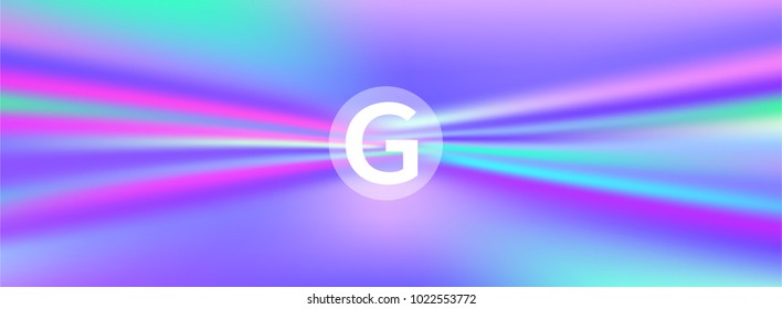 Holographic Vector Background. Iridescent Foil. Glitch Hologram. Pastel neon rainbow. Ultraviolet metallic paper. Template for presentation. Cover to web design.  Abstract colorful gradient. 