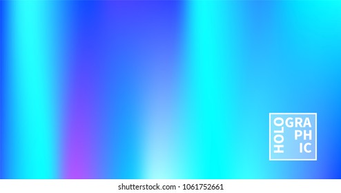 Holographic Vector Background. Iridescent Foil. Glitch Hologram. Pastel Neon Rainbow. Ultraviolet Metallic Paper. Template For Presentation. Cover To Web Design.  Abstract Colorful Gradient. 