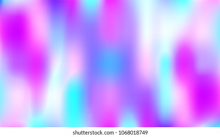 Holographic Vector Background. Iridescent Foil. Glitch Hologram. Pastel neon rainbow. Ultraviolet metallic paper. Template for presentation. Cover to web design.  Abstract colorful gradient. 