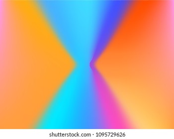 Holographic Vector Background. Iridescent Foil. Glitch Hologram. Pastel neon rainbow. Ultraviolet metallic paper. Template for presentation. Cover to web design.  Abstract colorful gradient. 