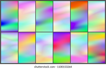 	
Holographic Vector Background. Iridescent Foil. Glitch Hologram. Pastel neon rainbow. Ultraviolet metallic paper. Template for presentation. Cover to web design. Abstract colorful gradient. 