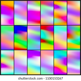 	
Holographic Vector Background. Iridescent Foil. Glitch Hologram. Pastel neon rainbow. Ultraviolet metallic paper. Template for presentation. Cover to web design. Abstract colorful gradient. 