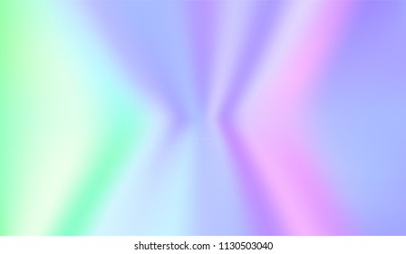 Holographic Vector Background. Iridescent Foil. Glitch Hologram. Pastel neon rainbow. Ultraviolet metallic paper. Template for presentation. Cover to web design.  Abstract colorful gradient. 