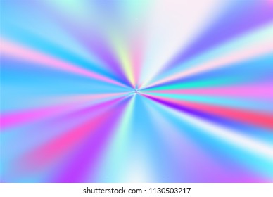 Holographic Vector Background. Iridescent Foil. Glitch Hologram. Pastel neon rainbow. Ultraviolet metallic paper. Template for presentation. Cover to web design.  Abstract colorful gradient. 