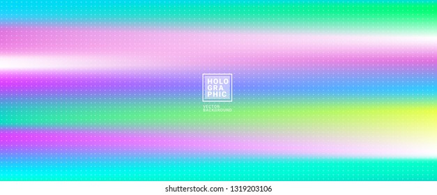 Fondo del vector holográfico. Aceite irlandés. Holograma brillante. Arcoiris de neón pastel. Papel metálico ultravioleta. Plantilla para presentación. Cubierta al diseño web. Gradiente colorido abstracto. - Vector