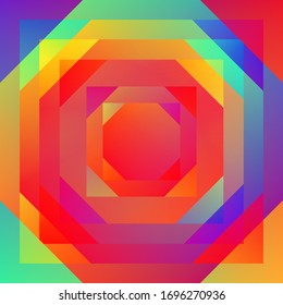 Holografische Vektorillustration, Hintergrund. Unberührte Folie. Glitch Hologram. Pastellneonregenbogen. Ultraviolettes metallisches Papier. Vorlage zur Präsentation. Cover to Web Design. Abstrakter Farbverlauf.