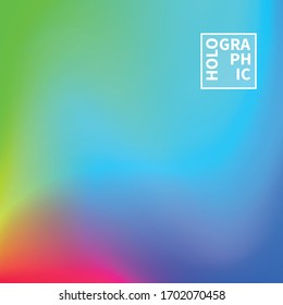 Fondo del vector holográfico. Aceite irlandés. Holograma. Arcoiris de neón pastel. Papel metálico ultravioleta. Plantilla para presentación. Cubierta para diseño web. Gradiente colorido abstracto.