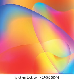 Holographic Vector Background. Iridescent Foil. Glitch Hologram. Pastel neon rainbow. Ultraviolet metallic paper. Template for presentation. Cover to web design. Abstract colorful gradient.