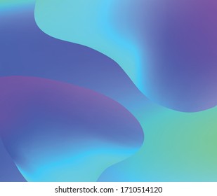 Arrière-Plan Vectoriel Holographique. Iriascendance Foil. Hologramme glacé. Arc-en-ciel pastel néon. Papier métallique ultraviolet. Modèle de présentation. Couvrir le web design. Dégradé abstrait coloré.